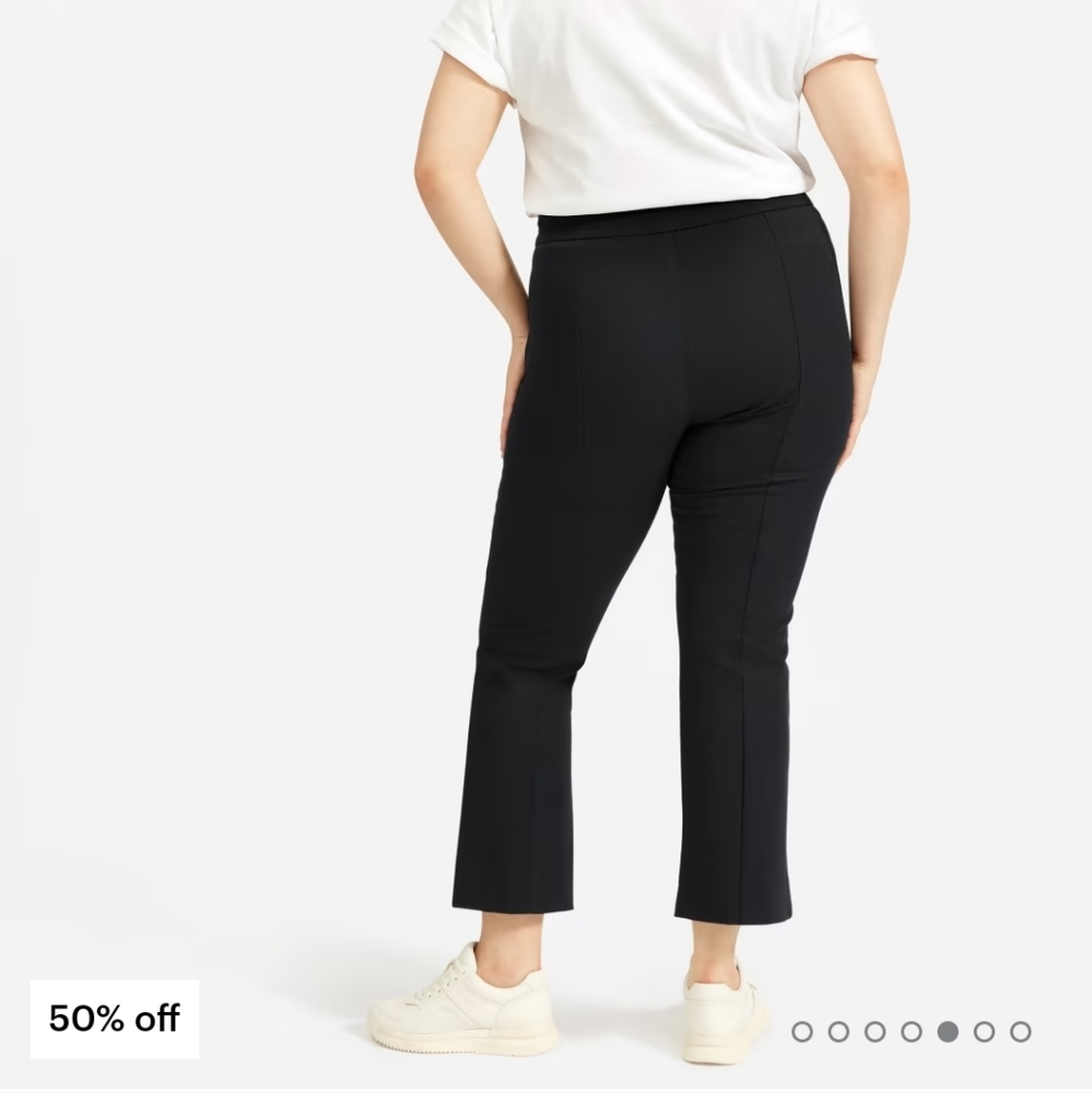 Everlane Kick Crop Work Pant, Black, Size 2
